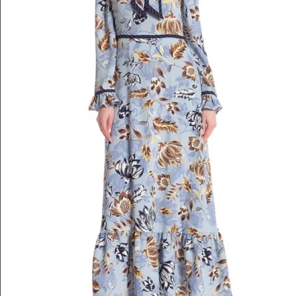 BCBG tie neck midi dress Sz 6 - Picture 1 of 2